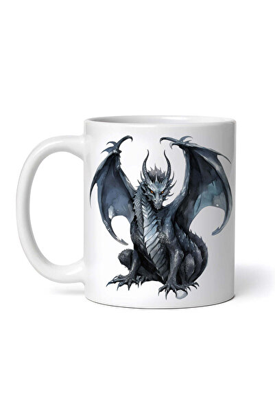OEM Προσωποποιημένη λευκή κούπα, Zuriel the Dragon, INOVATIX®. 330 ml