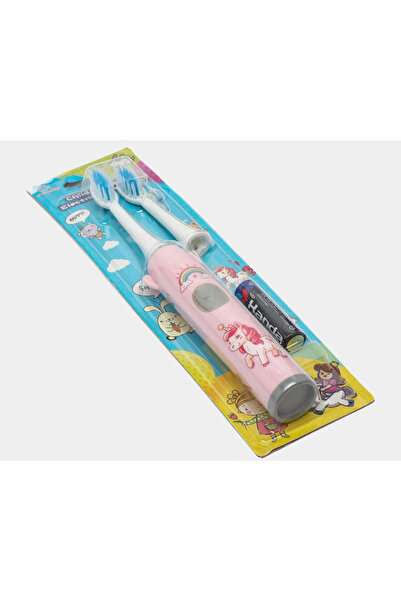 ABYZ Electric toothbrush for children with 2 heads and battery included, Pink color