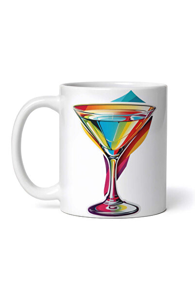 OEM Cană albă personalizată, pahar Martini cocktail, INOVATIX®. 330ml