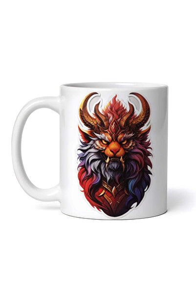 OEM Cană albă personalizată, Demon Stolas cu coarne, INOVATIX®. 330ml