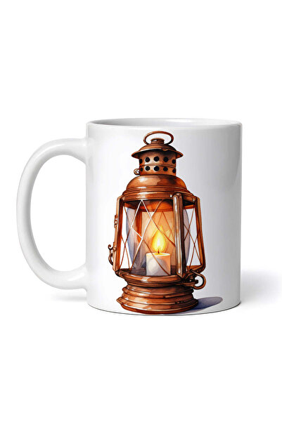 OEM Cană albă personalizată, Felinar cu lumânare, INOVATIX®. 330ml