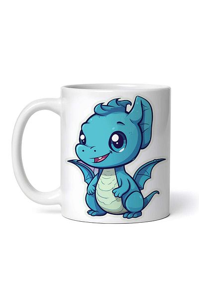 OEM Cană albă personalizată, Dragon Rex, INOVATIX®. 330ml