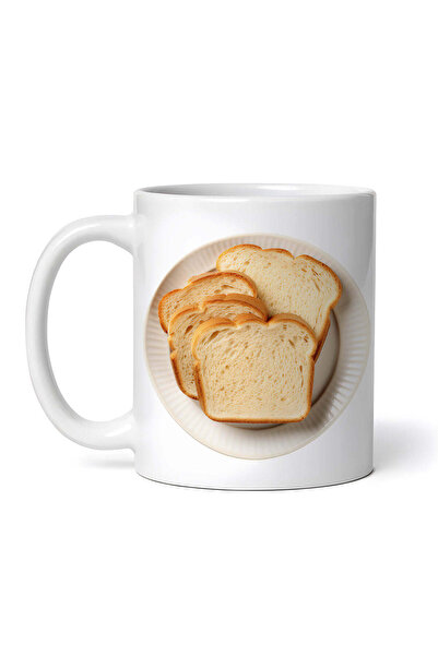 OEM Cană albă personalizată, felii de pâine, INOVATIX®. 330ml