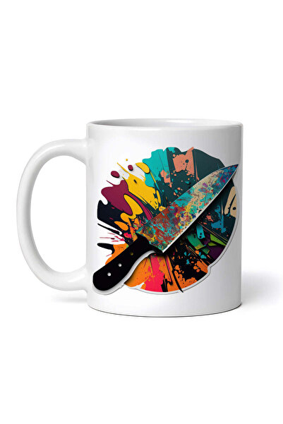 OEM Cană albă personalizată, cuțit de pictat, INOVATIX®. 330ml