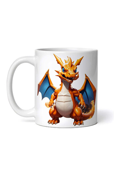 OEM Cană albă personalizată, Dragon înaripat, INOVATIX®. 330 ml