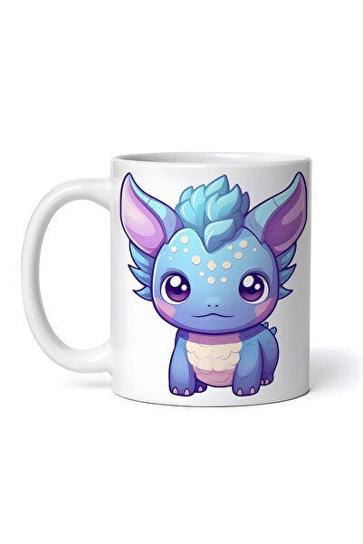 OEM Cană albă personalizată, dinozaur Blemov albastru, Inovatix®. 330 ml