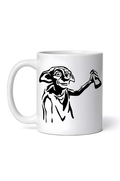 OEM Cană albă personalizată, șoseta lui Dobby și Harry Potter, INOVATIX®. 330ml