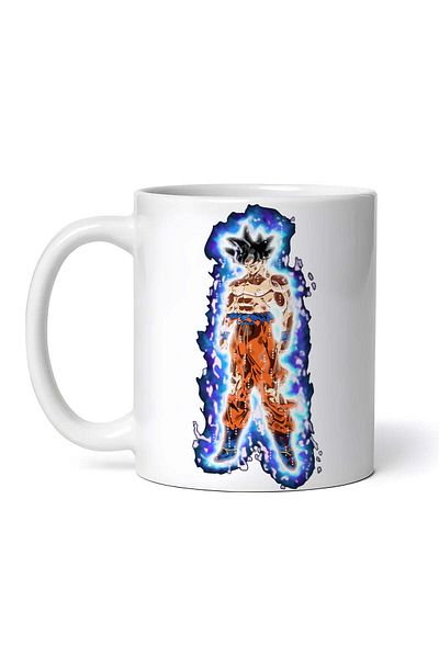 OEM Personalized white mug, Dragon Ball Goku ultra instinct 5, INOVATIX®. 330 ml