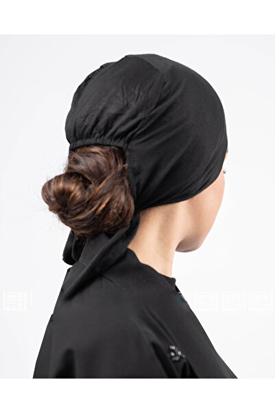 outline قبعة تحت الحجاب برباط خلفي - لون الأسود