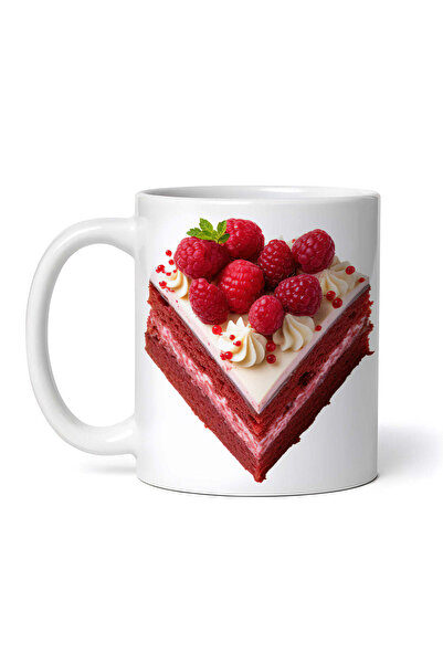 OEM Εξατομικευμένη Λευκή Κούπα, Φέτα Κέικ Σμέουρων, Inovatix®. 330ml