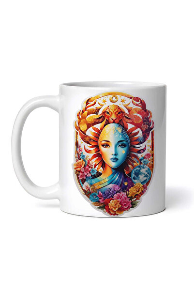 OEM Εξατομικευμένη Λευκή Κούπα, Κορίτσι με Σκορπιό, Ζωδιακό Σύμβολο Σκορπιού,...