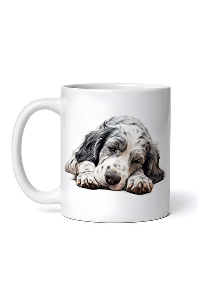 OEM Cană albă personalizată, Setter Englez, INOVATIX®. 330 ml