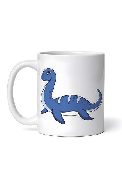 OEM Cană albă personalizată, dinozaur Apatosaurus, INOVATIX®. 330ml