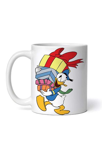 OEM Personalized White Mug, Donald Duck Christmas, Inovatix®. 330ml