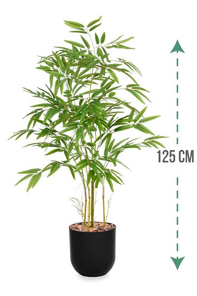 Generic Artificial bamboo tree with a plastic cylindrical stand