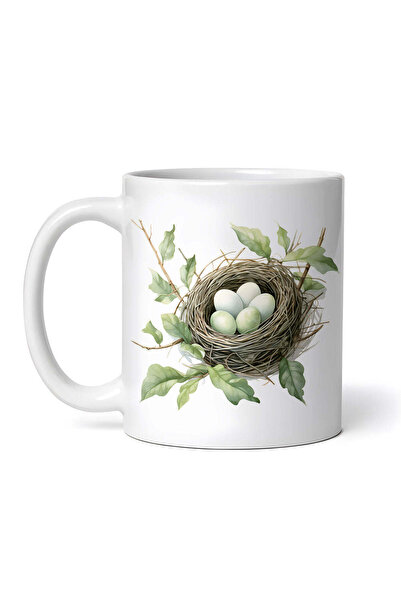 OEM Cană albă personalizată, Cuib cu ouă, INOVATIX®. 330ml