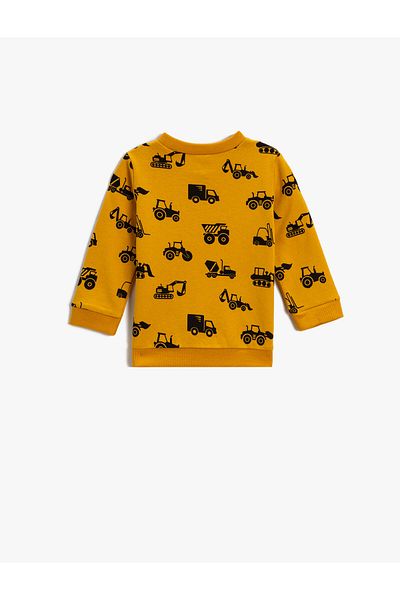 Koton Baby Boy Mustard Patterned Sweatshirt 3WMB10018TK
