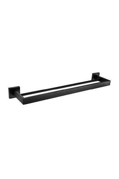 Blackswan Design Suport prosoape baie, Blackswan, Tip M21, cu doua bari, model negru mat, 40 cm