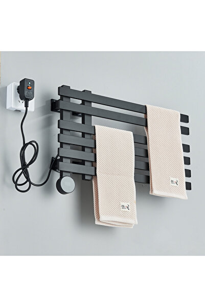 Blackswan Design Suport electric prosoape baie, Blackswan, Tip M33, cu display digital, model negru mat, 60 cm