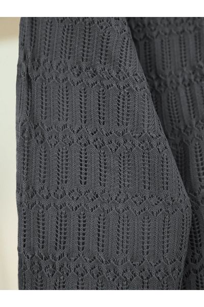 Modamorfo Openwork Patterned Spring Cardigan - Smoked