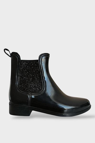 Liger Belted Buckle Women's Rain Boots Black - Black