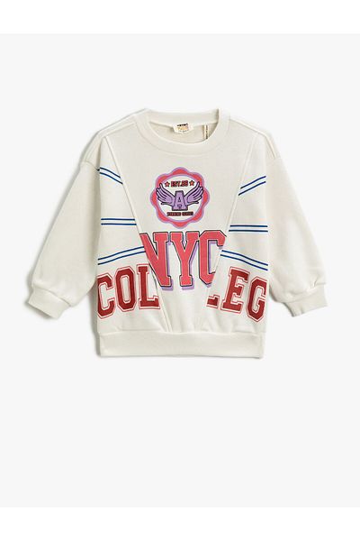 Koton Girl's Sweatshirt Ecru 3wkg10155ak