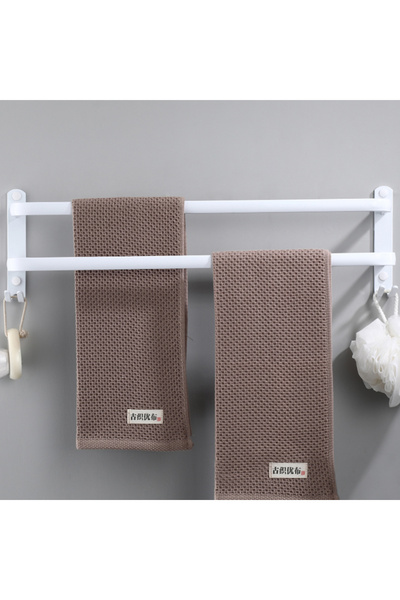 Blackswan Design Suport prosoape baie, Blackswan, Tip M15, dublu, model alb cu agatoare, dimensiune 50 cm