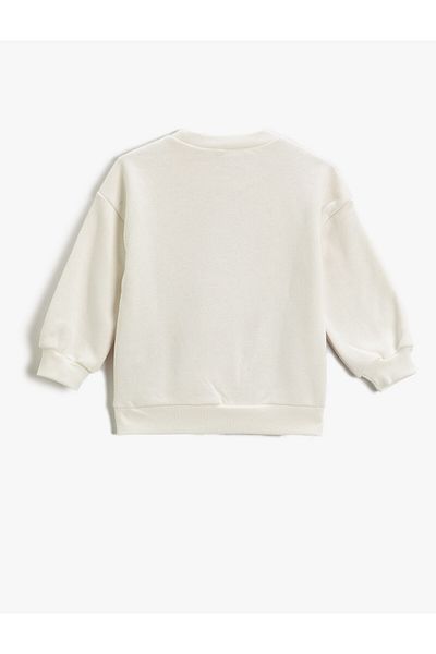 Koton Girl's Sweatshirt Ecru 3wkg10155ak