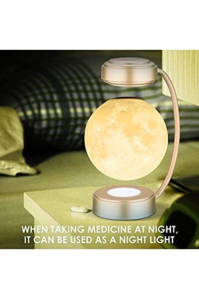 Others ضوء القمر، إضاءة مكتبية ثلاثية الأبعاد برفع مغناطيسي، مصباح قمري، تبدي...