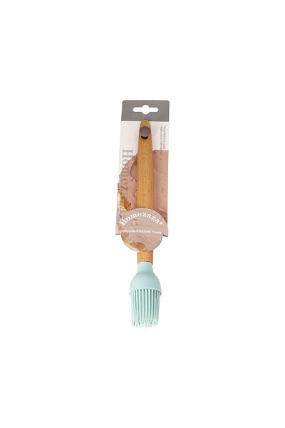 SAFA Silicone Brush for Cooking, Baking and Oil Distribution, Silicone with Wooden Handle, 25cm