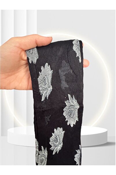 İntive Lingerie Grisi Tania Floral Patterned Printed Guipure Lace Look 20 Den Patterned Pantyhose (Made in Ital