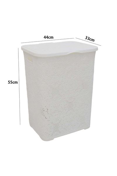 follow me Plastic laundry basket with lid