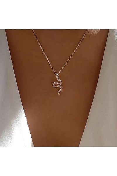 Ayzen snake necklace with stones