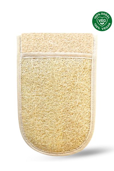 RAAZ Natural Pumpkin Fiber – Handmade Double Sided Glove Bath Scrub