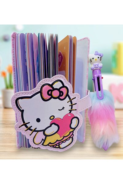 izmir yazici servis Hello Ktty Fancy Notepad Magnetic Cover Note Weekly Monthly Planner 3 in 1 14X20 cm