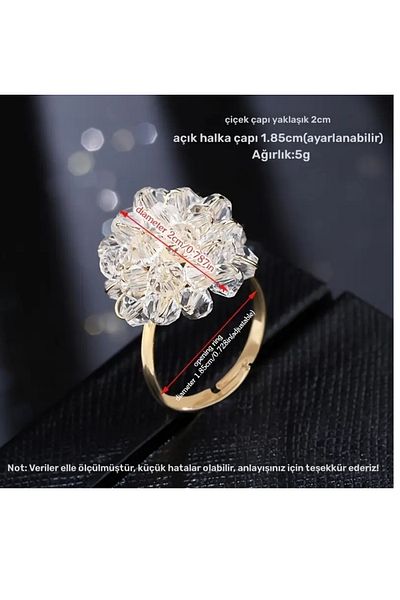 mos&more Stylish Cool Adjustable Ring with Black Beads