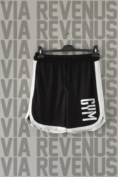 Vordevia Gym Printed Sports Training Shorts with Piping Detail