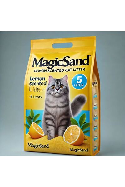 magicsand Magıcsand Cat Lıtter Limon Kokulu Kedi Kumu 5 Lt