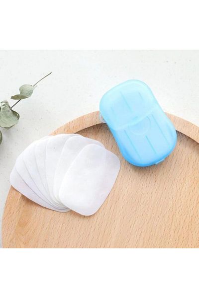 Poros Store Paper Soap 4 Pack Mixed Color Paper Travel Soap (Total 80 Pieces)