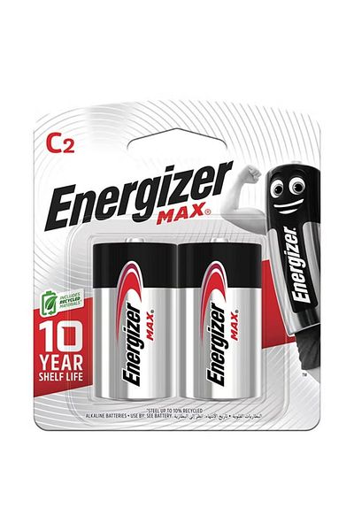 Energizer Max Alkaline C Batteries - Pack Of 2 Multicolour