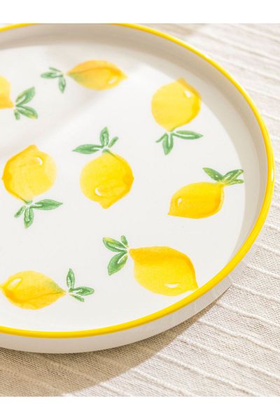 LC Waikiki Yellow Lemon Printed Ceramic Plate Set of 4 20 cm