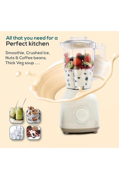 Generic 2 in 1 Juicer Blender Set, 650W, 1.6L Jar, 2-Speed, SS Blades, Grinder & Chopper, Unbreakable Jars