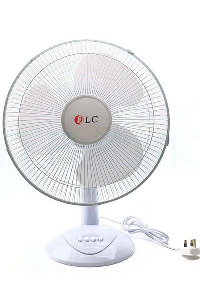 DLC Electric Table Fan with Three Blades, 45 Watts, Three Speeds DLC-1640T White