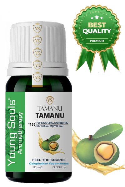 YOUNG SOULS Aromatherapy Tamanu Carrier Oil ( Cold Pressed ) Bitkisel Taşıyıcı Yağ ( Soğuk Sıkım ) 10 ml