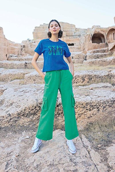 MONAMİSE Σετ φόρμας με κοντομάνικο "stay Strong"