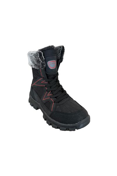 Liger Γυναικείες αθλητικές μπότες χιονιού Water Repellent Shearling - ΜΑΥΡΟ/ΚΟΚΚΙΝΟ