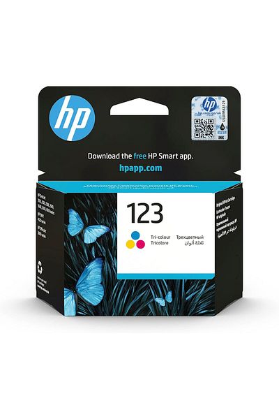 HP خرطوشة حبر HP 123 ثلاثية الألوان الأصلية - F6V16AE