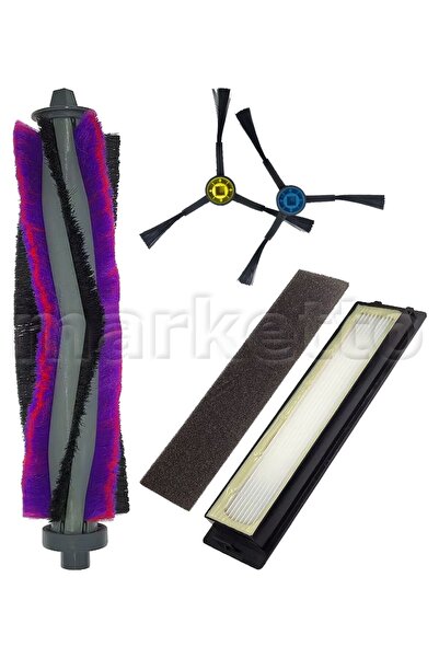 Marketto Fakir 45021353 Set de 5 piese de schimb compatibil cu robotul Perie principală Perie laterală Filtru Hepa
