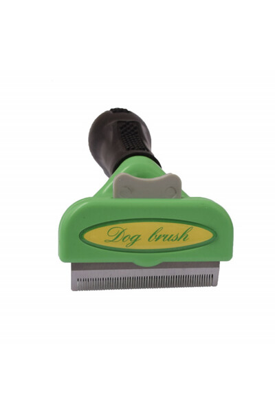 PUFO Grooming brush for dogs and cats, blade cleaning button, for detangling fur and trimming