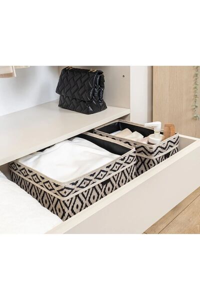 Helen's Home Patterned 2 Drawer and Shelf Organizer